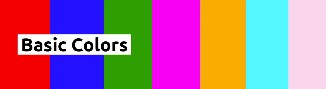 Basic Colors Hex Codes
