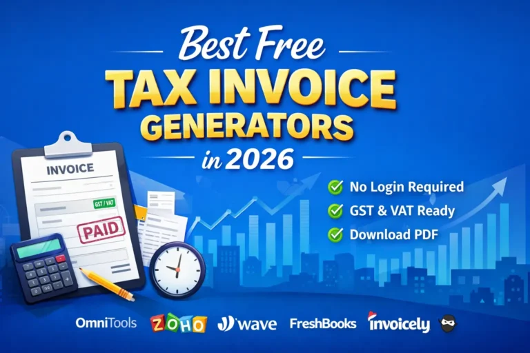 Best Free Tax Invoice Generators in 2026 (No Login, GST & VAT Ready)