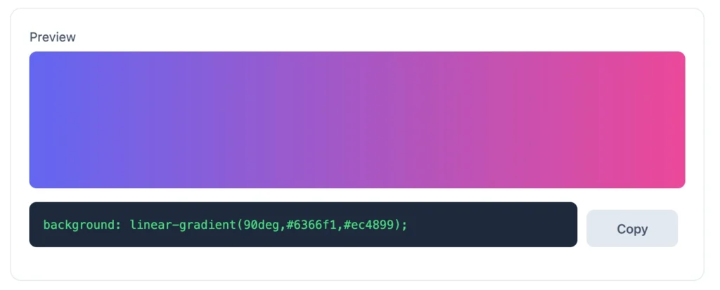 copy generated gradient colors code