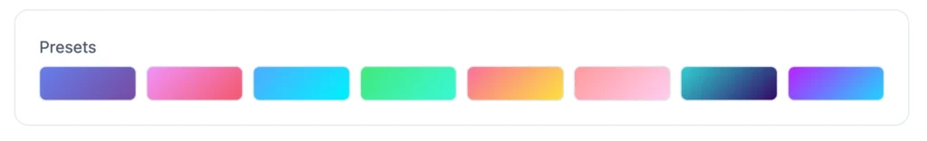 preset css gradient generator
