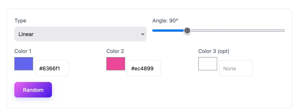 generate custom gradients for web