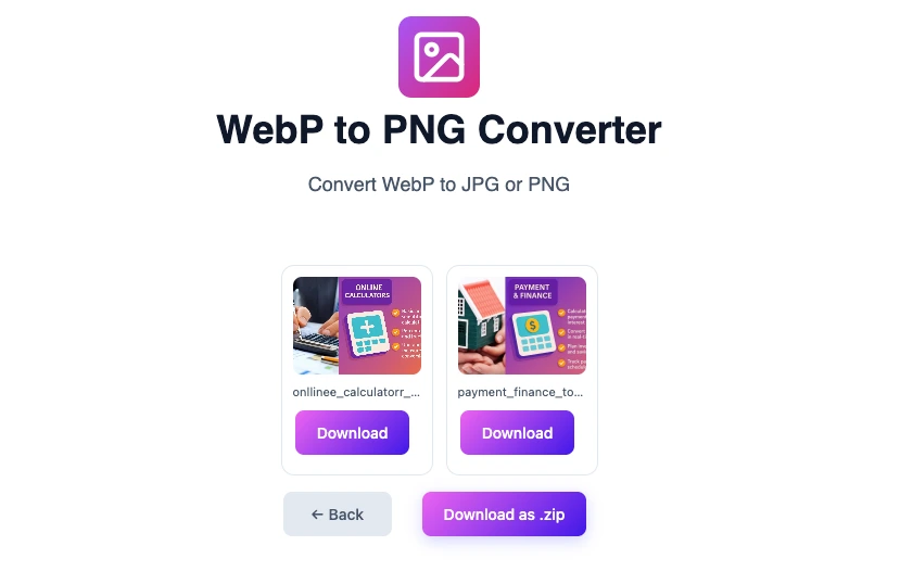 download bulk png images as zip archive