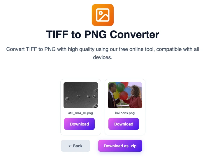 download images as zip archive