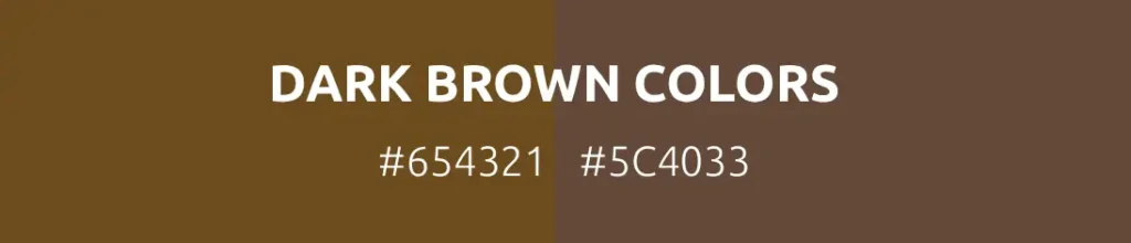 Common dark brown hex code