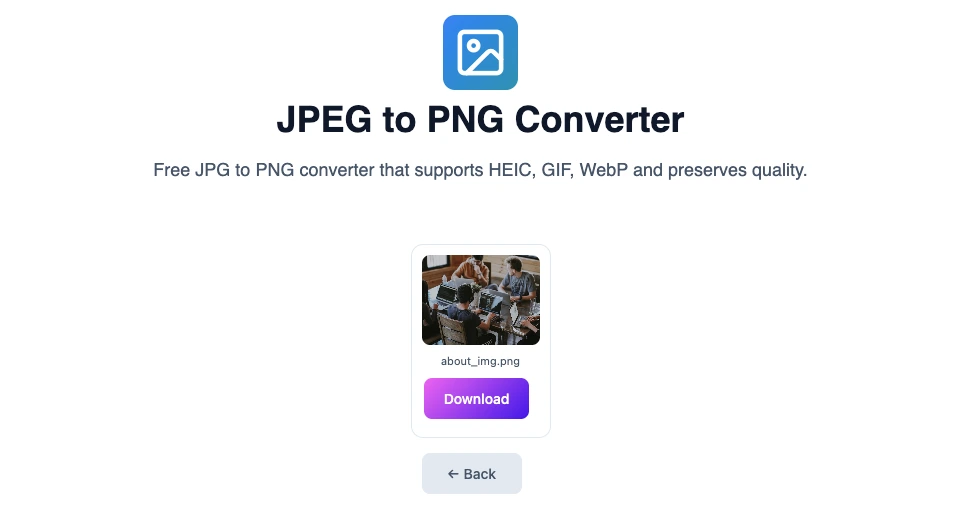 download converted jpg to png image