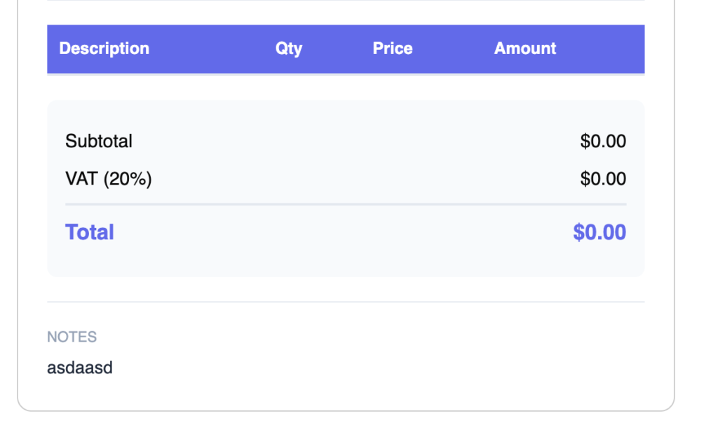 proforma invoice total calculation