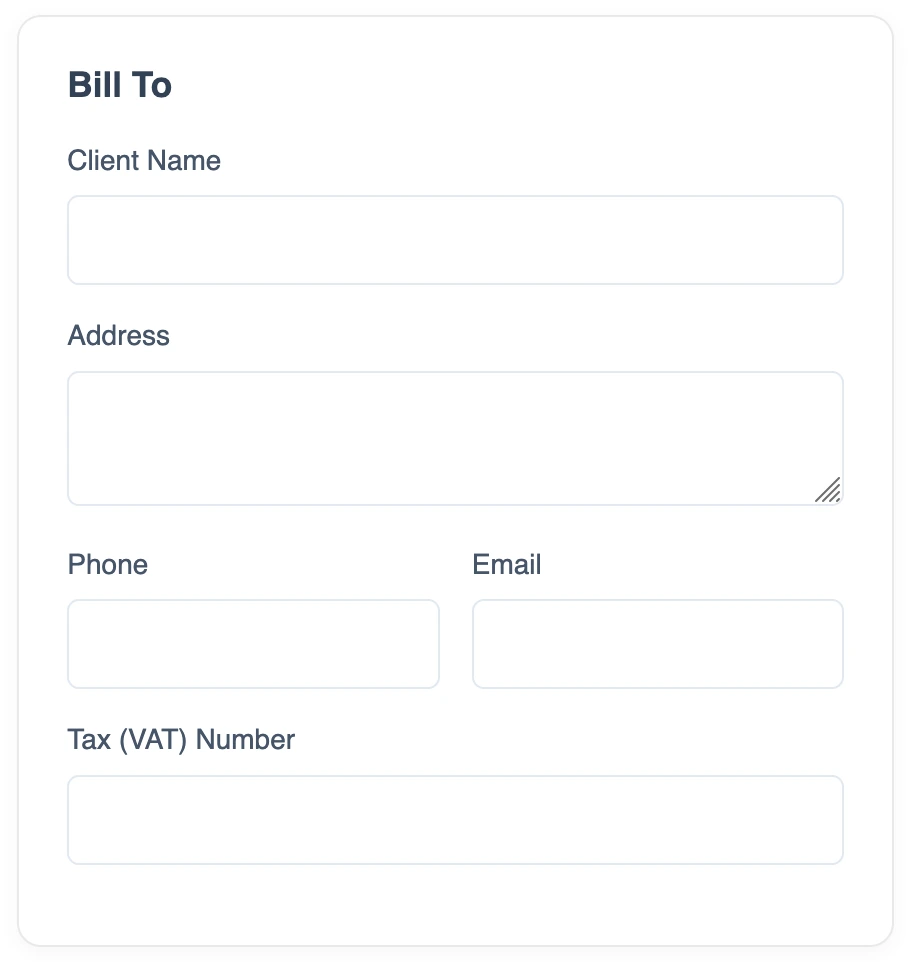 save customer information in free online invoice generator